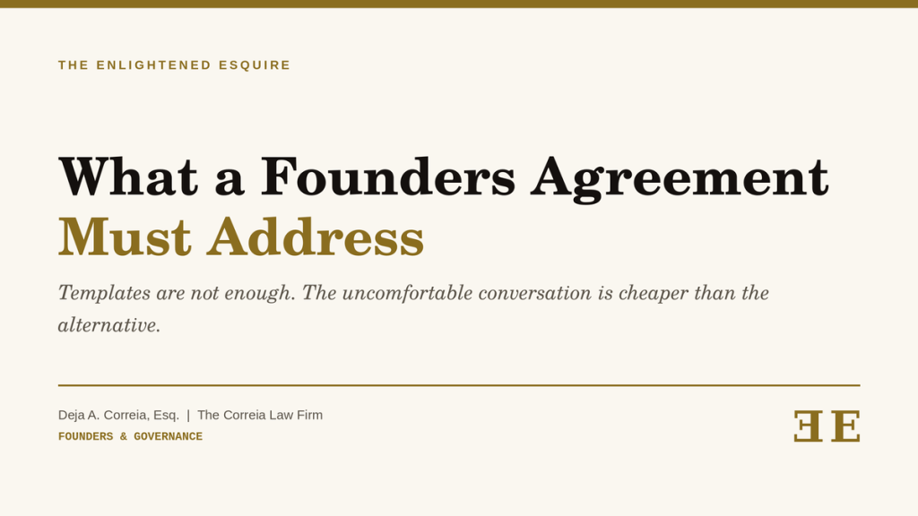 What a Founders Agreement Must&nbsp;Address