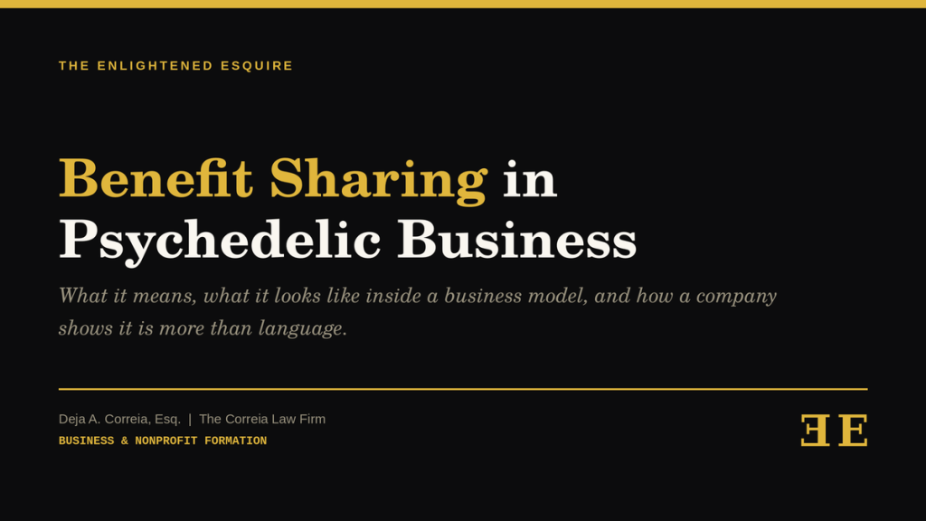 Benefit Sharing in Psychedelic&nbsp;Business
