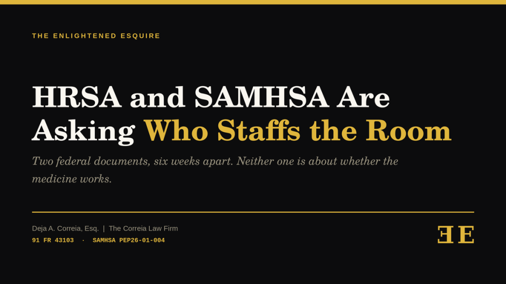 HRSA and SAMHSA Are Asking How Psychedelic Clinics Should Be Staffed. The Answers Become the&nbsp;Rules.